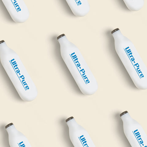A collection of CreamRight Ultra-Purewhip whipped cream chargers