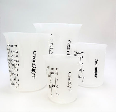 CreamRight Silicone Measuring Cups - Set of 4