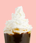 Whipped cream on coffee