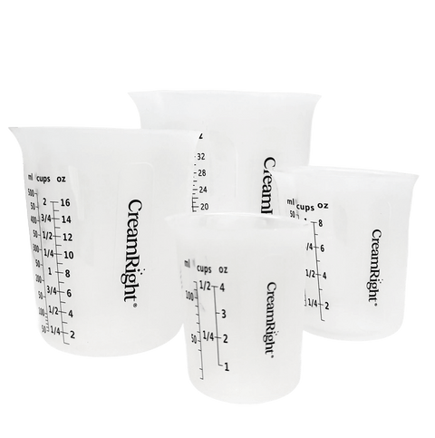 CreamRight Silicone Measuring Cups - Set of 4