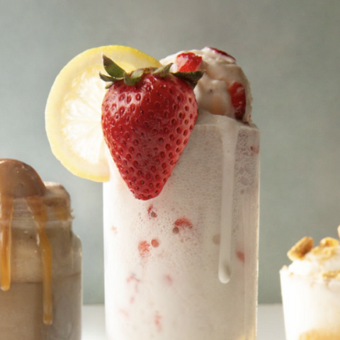 Strawberry & Lemon Soda Ice Cream Float